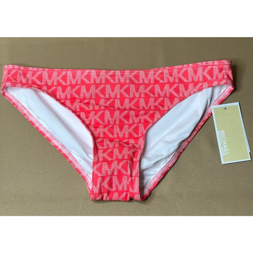 Michael Kors Sangria Logo Hipster Bikini Bottom XS NWT